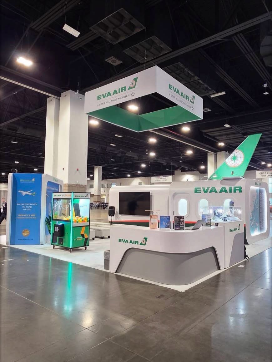 EVA Air · WTCE 2025 - Trade Show Installation by Synergers Services