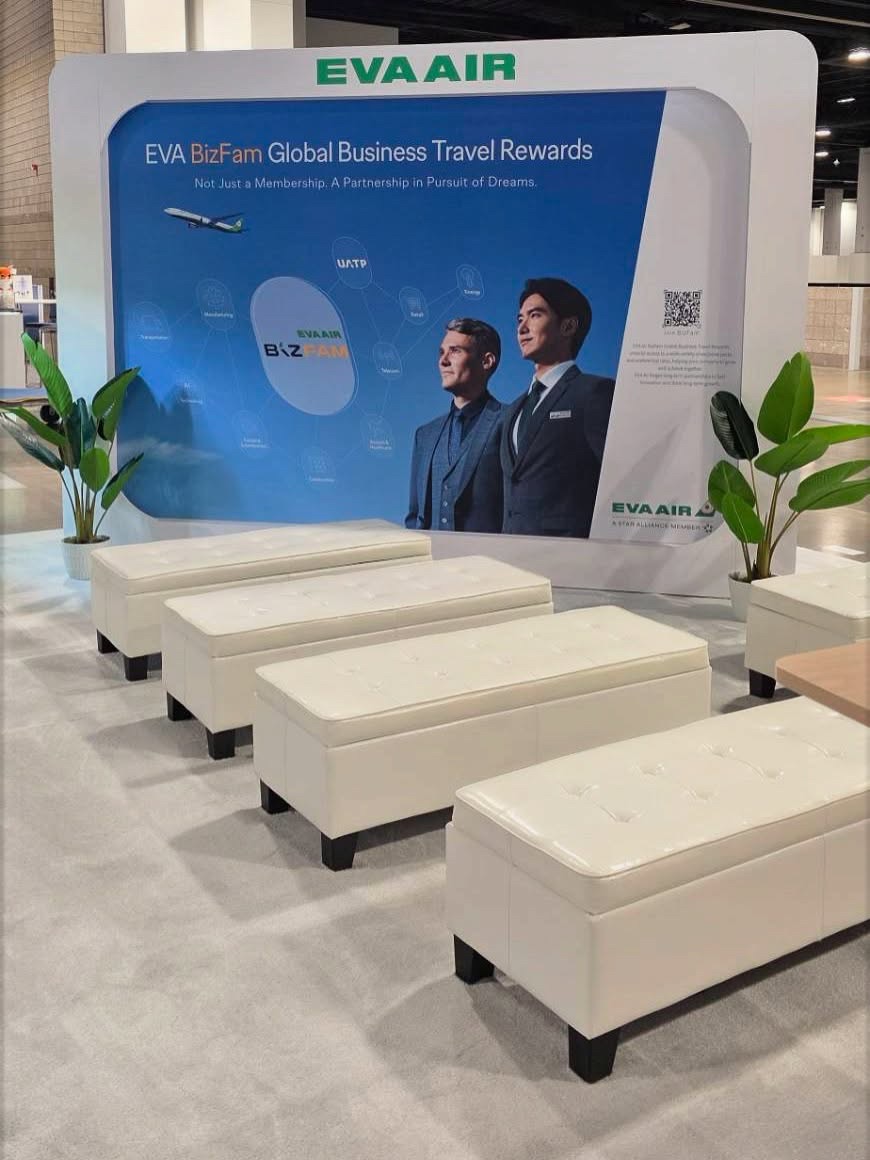 EVA Air · WTCE 2025 - Trade Show Installation by Synergers Services